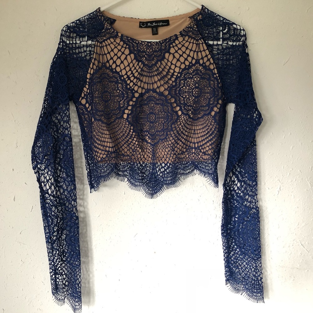NWOT For Love and Lemons Grace Set Lace Top Skirt - Picture 3 of 7